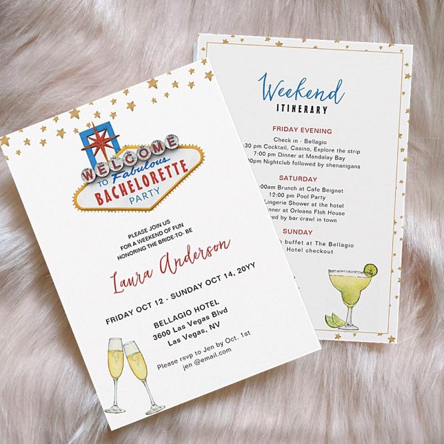 Las Vegas Bachelorette helg med Italien Inbjudningar (Skapare uppladdad)