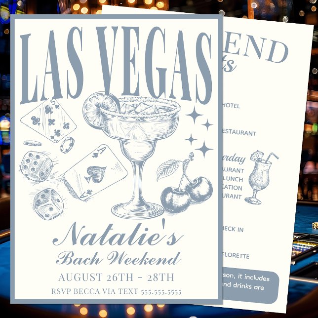 Las Vegas Bachelorette Party Customierary Inbjudningar (Skapare uppladdad)