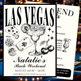 Las Vegas Bachelorette Party Customierary Inbjudningar