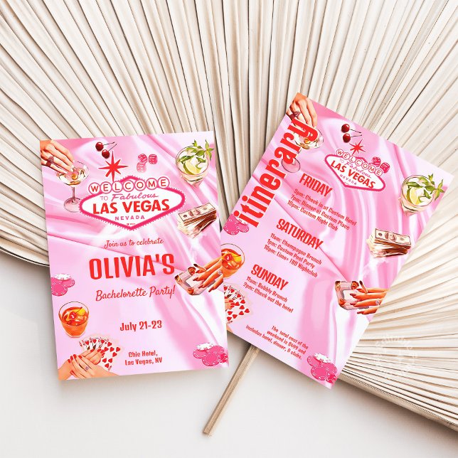 Las Vegas Bachelorette Party Poker Itinerary Inbjudningar (Skapare uppladdad)