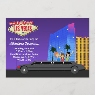 Las Vegas Bachelorette partyinbjudan Inbjudningar
