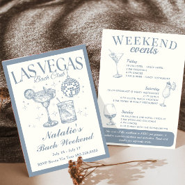 Las Vegas Bachelorette Social Cocktail Itinerary Inbjudningar