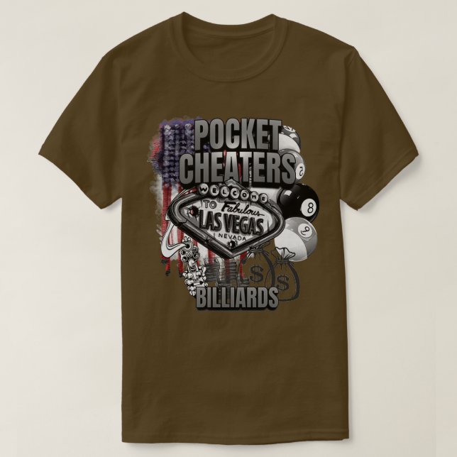LAS VEGAS BILLIARD T SHIRT (Design framsida)