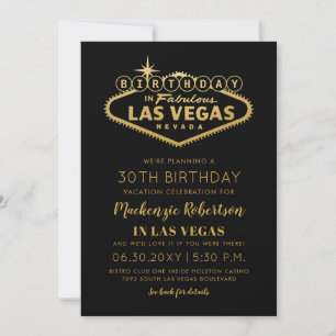 Las Vegas Birthday Inbjudningar