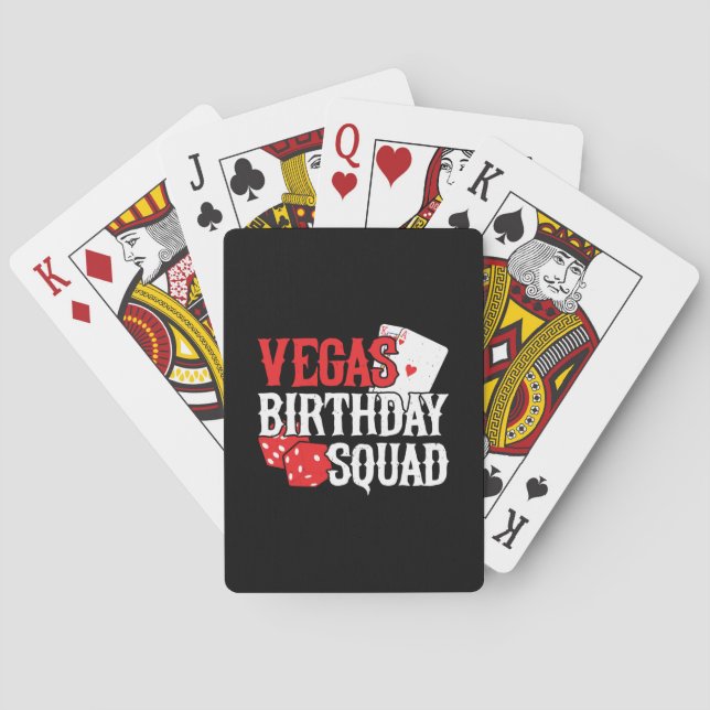 Las Vegas Birthday - Party i Vegas Birthday Squad Casinokort (Baksidan)