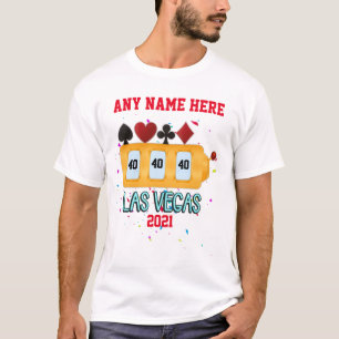 Las Vegas Birthday Slot Maskin Anpassningsbar T-Sh T Shirt