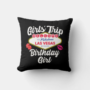 Las Vegas Birthday - Vegas Girls Resa för födelsed Kudde