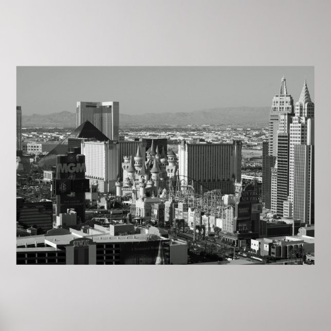 Las Vegas Black and White Photo Poster (Framsidan)