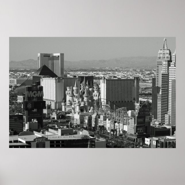 Las Vegas Black and White Photo Poster (Framsidan)