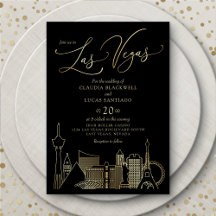 Las Vegas Black och Guld Bröllop