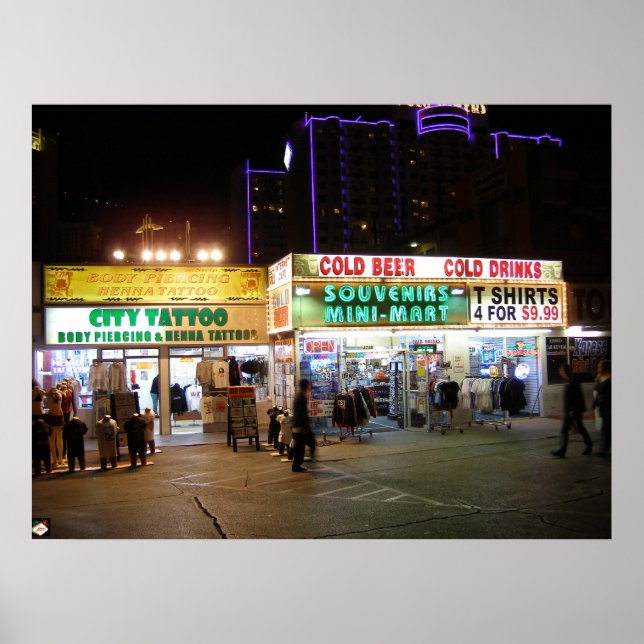 Las Vegas Blvd. Turistbutiker Poster Skriv ut (Framsidan)