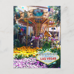 Las Vegas Botanical Garden med välkomstskylt Vykort