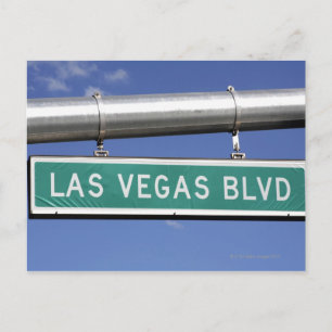 Las Vegas Boulevard gatuskylt - Strip Vykort