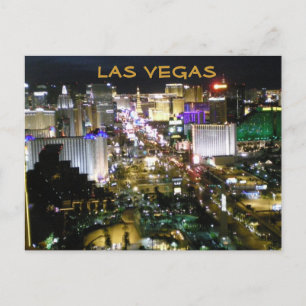 Las Vegas Boulevard på natten Vykort