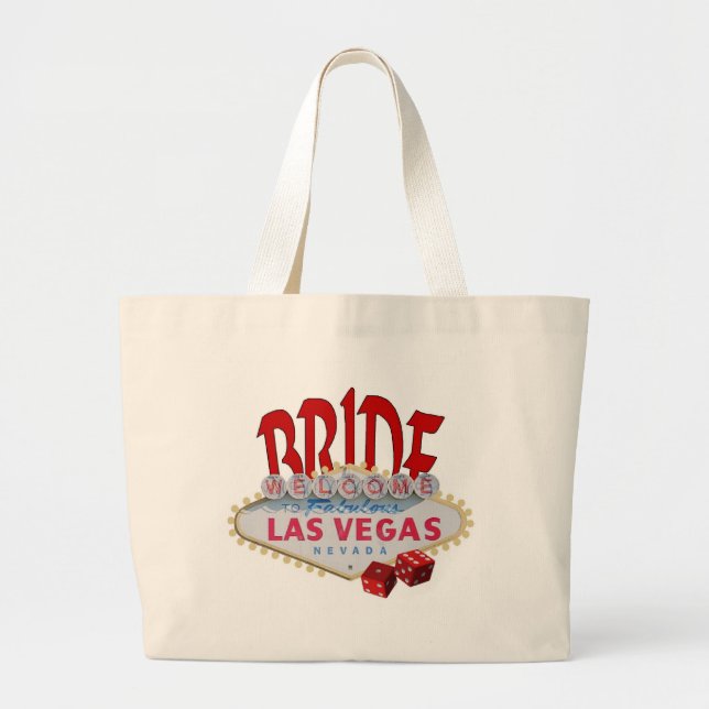 Las Vegas BRIDE Classic Tote Bag Jumbo Tygkasse (Framsidan)