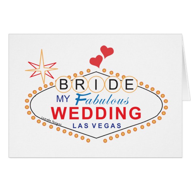 Las Vegas Bride Hälsningskort (Framsidan Horizontal)