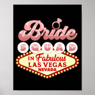 Las Vegas Bride Squad i Vegas Funny Bridesmaid Poster