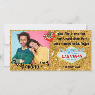 Las Vegas Bröllop annnouncement Photo Meddelande