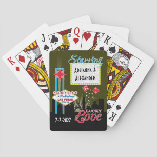 Las Vegas Bröllop annonser City Neon Spel Kort