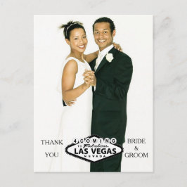 Las Vegas Bröllop Anpassad Foto Tackkort Meddelande Vykort