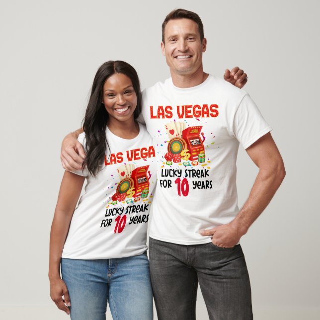 Las Vegas Bröllop-årsdagen Lucky Couple T-Shirt (Unisex)