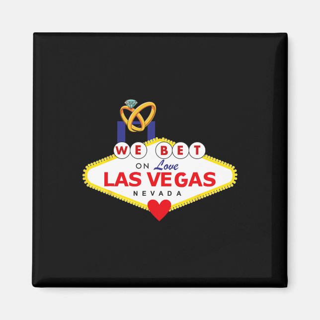 Las Vegas Bröllop Bride Groom Matching Shower Hone Magnet (Framsidan)