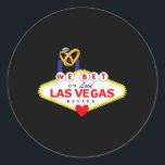 Las Vegas Bröllop Bride Groom Matching Shower Hone Runt Klistermärke<br><div class="desc">Las Vegas Bröllop Bride Groom Matching Shower Honeymoon</div>