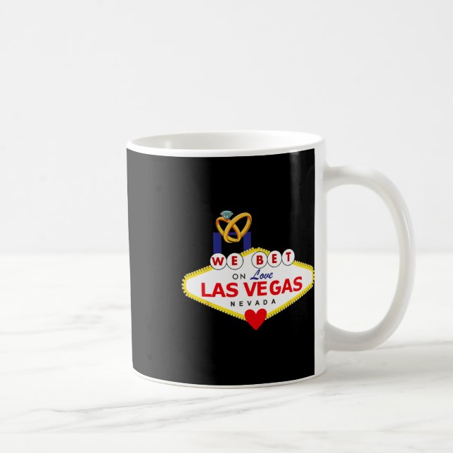 Las Vegas Bröllop Brud Brudgum Matchande Duscha Ho Kaffemugg (Höger)