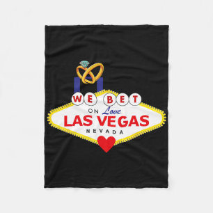 Las Vegas Bröllop Brud Groom Matchande Dusch Hona Fleecefilt