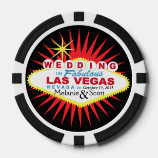 Las Vegas Bröllop Casino Chip Poker Marker