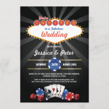 Las Vegas Bröllop Casino Dice Party Inbjudan