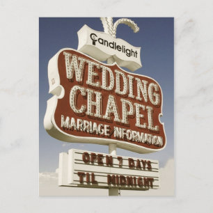 Las Vegas Bröllop Chapel Retro-vykort Vykort