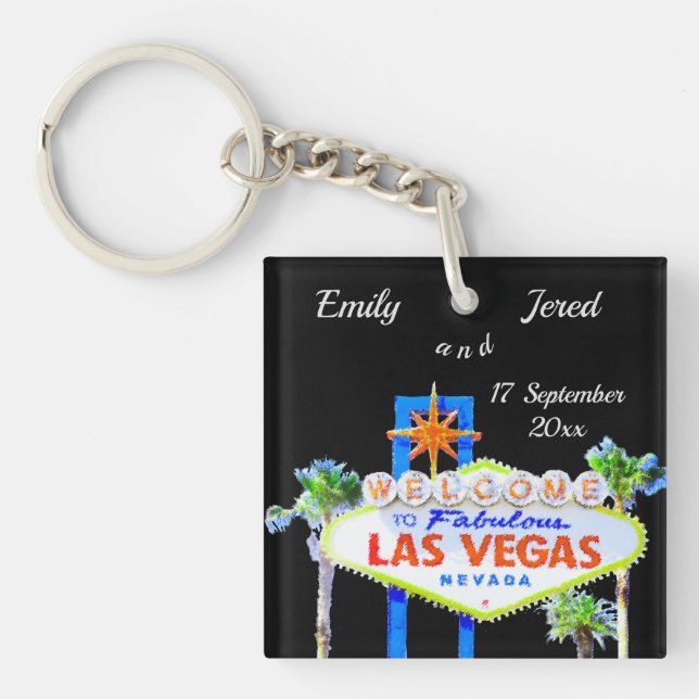 Las Vegas Bröllop    FavorKeychain (Framsidan)