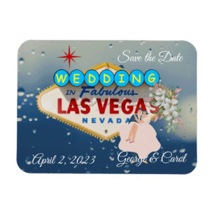 Las Vegas Bröllop Flexible Photo Magnet