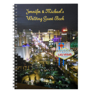 Las Vegas Bröllop Guest Bok Anteckningsbok Med Spiral