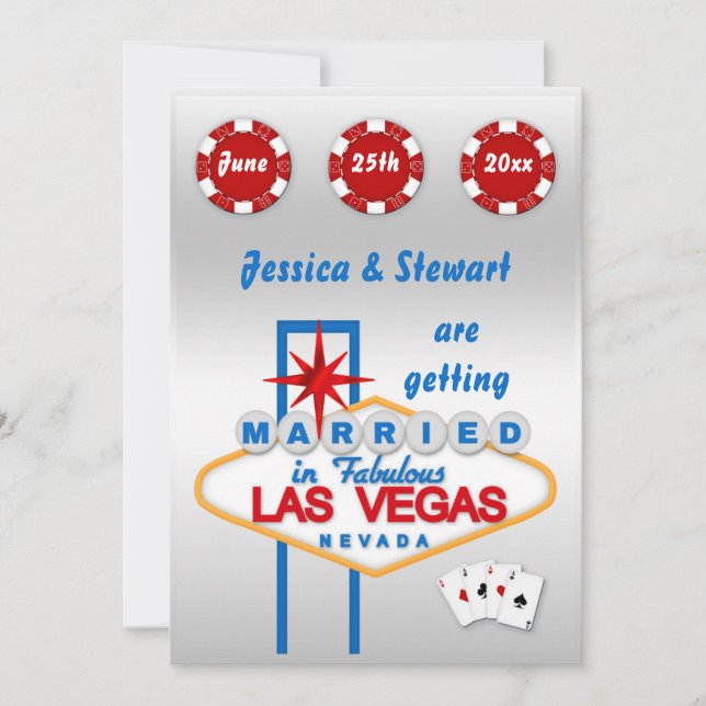 Las Vegas bröllop Inbjudningar (Framsida)