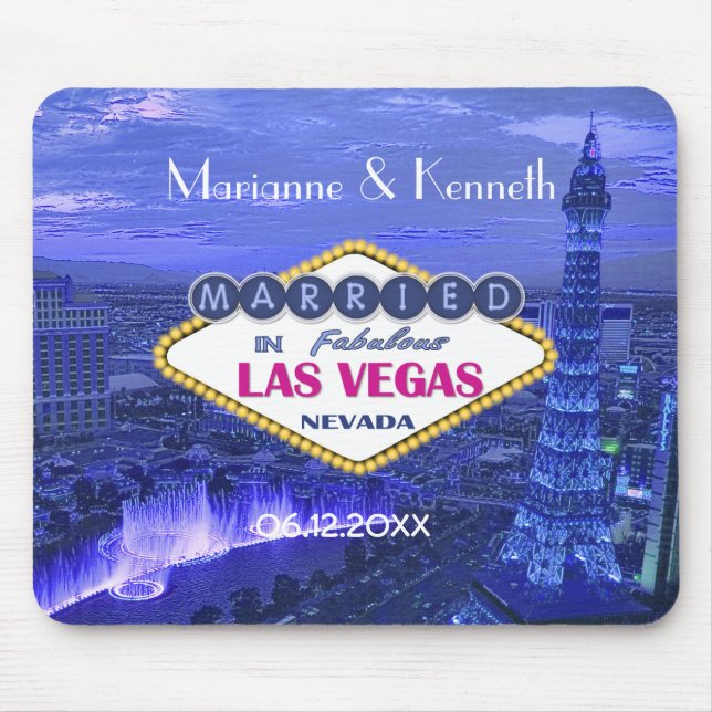 Las Vegas Bröllop KeepsakMousepad Musmatta (Framsidan)