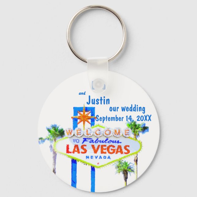 Las Vegas Bröllop Memento Nyckelring (Framsida)