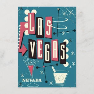 Las Vegas bröllop nevada vintage reseaffisch Inbjudningar