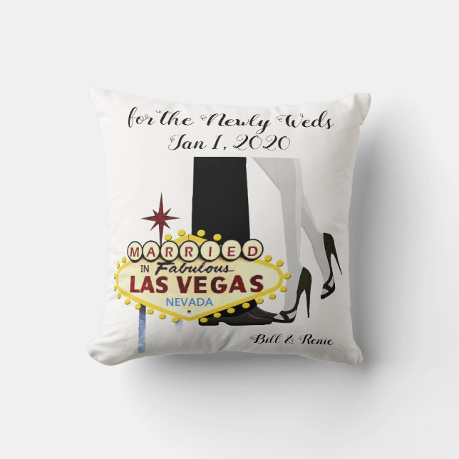 Las Vegas Bröllop Personlig Dekorativ kudde (Framsida)