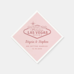 Las Vegas Bröllop Ro Guld Rosa Pappersservett