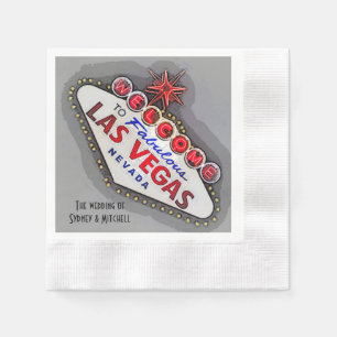 Las Vegas Bröllop Silver Grått Pappersservett