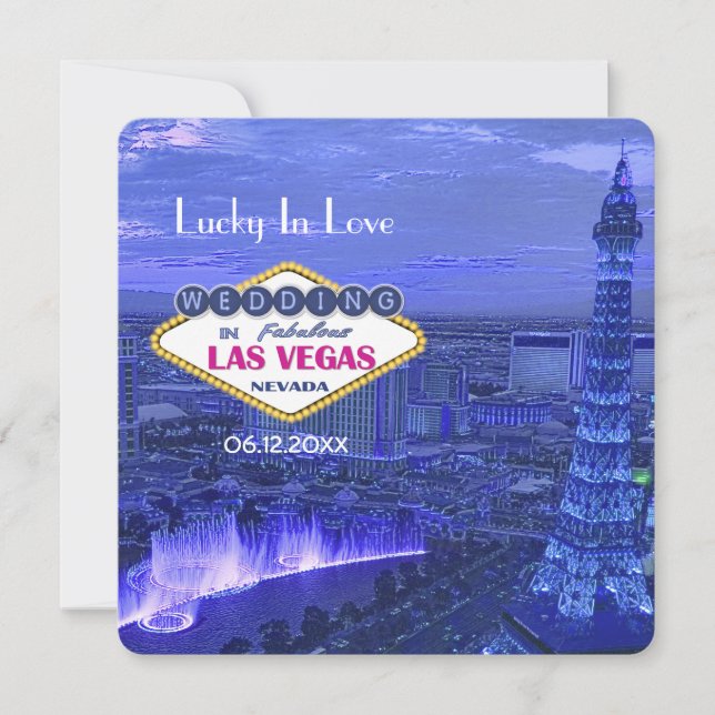 Las Vegas Bröllop - Spara datum Datumet (Framsida)