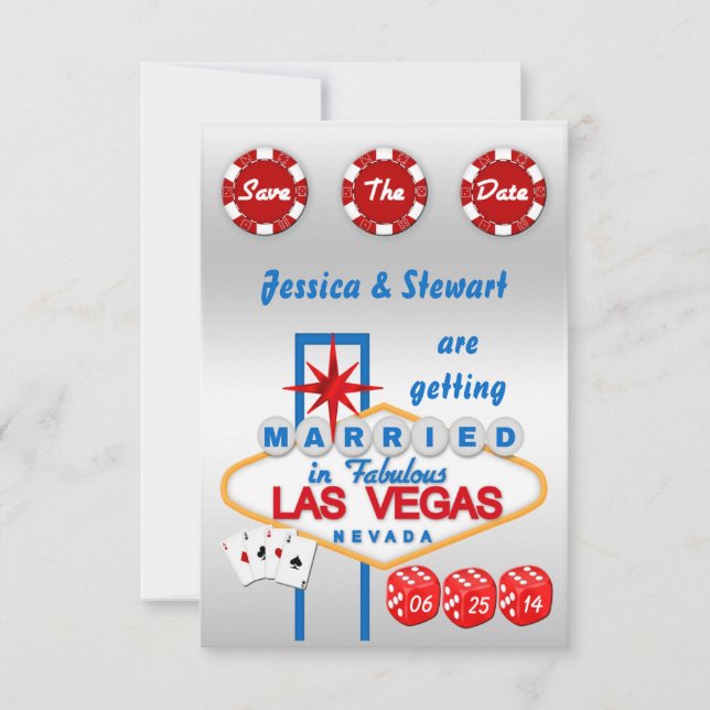Las Vegas Bröllop Spara Datum Datumet (Framsida)