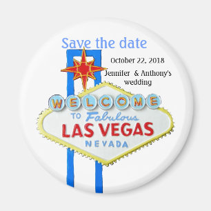 Las Vegas bröllop spara datum Magnet