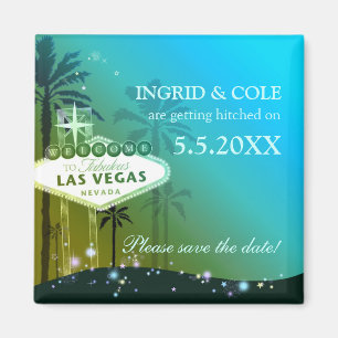 Las Vegas Bröllop spara datum Magnet
