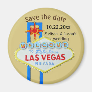 Las Vegas Bröllop spara datum Magnet