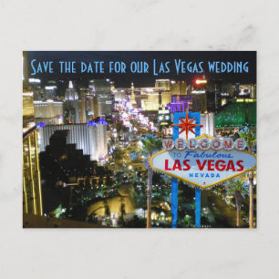 Las Vegas Bröllop spara datum NV Meddelande Vykort