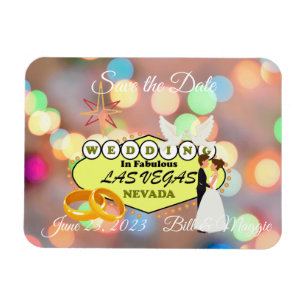 Las Vegas Bröllop spara datum Photo Magnet