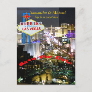 Las Vegas Bröllop spara datum Vykort